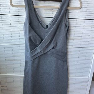Tart Johnna Twisted Front Sheath Dress Grey Womens Size XS